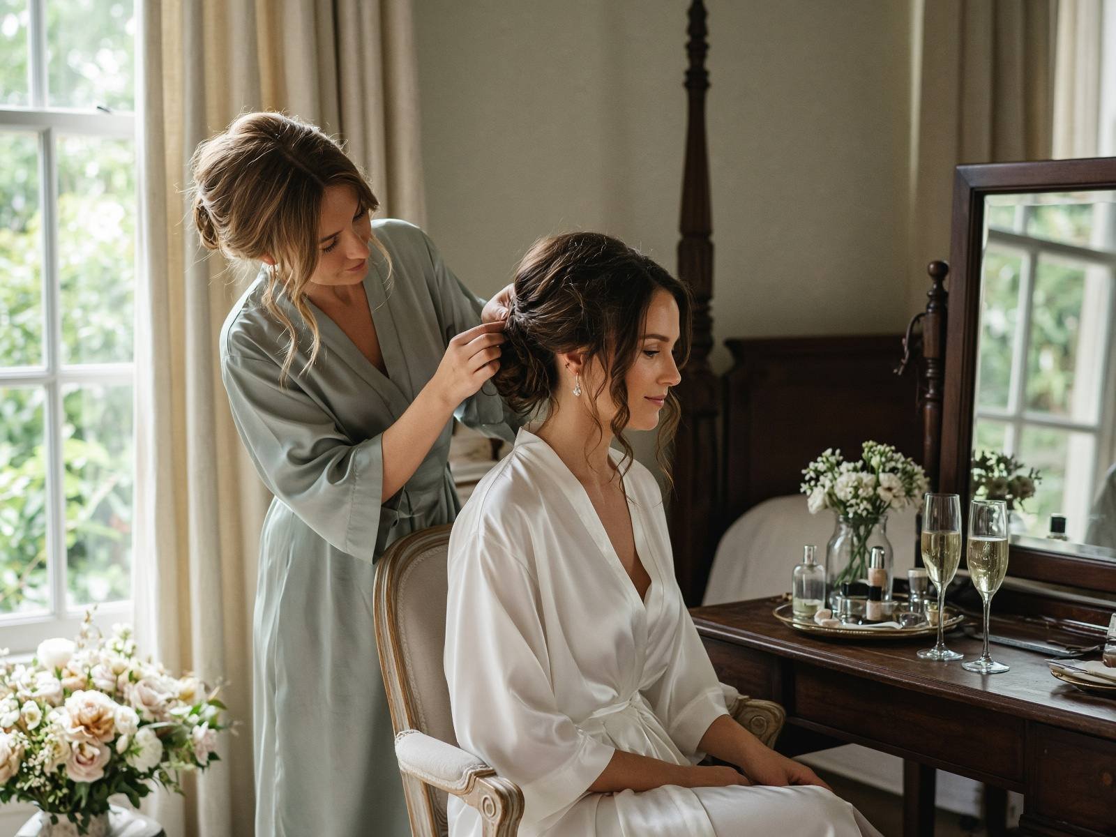 Getting ready at Gosfield Hall
